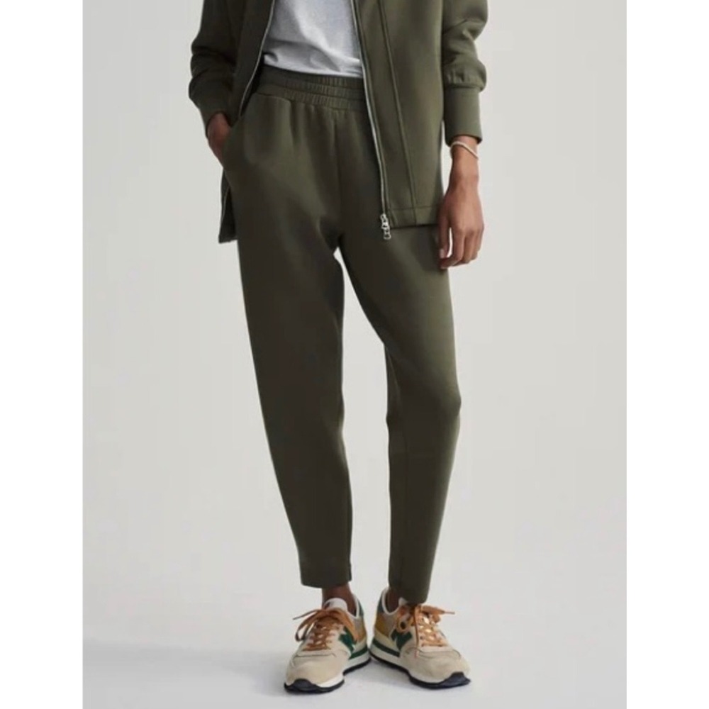 Varley DoubleSoft Slim Pant Olive Night Green Tapered Sweatpants Small